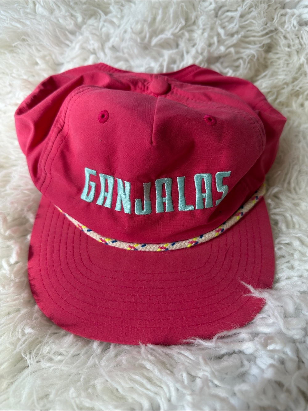 GANJALAS Embroidered Pink Snapback Hat Telluride NWOT